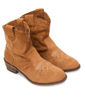 Kowbojki damskie Foreverfolie AB62 Brązowe