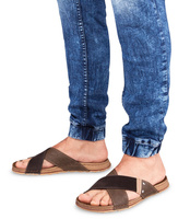 Klapki męskie Inblu GG-07 Brązowe