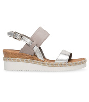 Sandałki damskie Sixth Sens S102 Srebrne