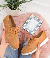 Półbuty damskie N/M 888-162 Brązowe