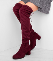 Kozaki damskie Laura Mode Y-022 Bordowe