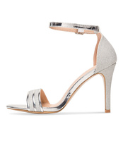 Sandałki damskie Laura Mode J-28 Srebrne