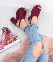 Sandałki damskie Tina's 8263G Bordowe