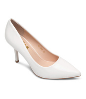 Czółenka damskie Laura Mode QL-266 Białe