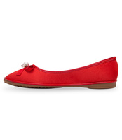 Balerinki damskie Ideal Shoes M-8806 Czerwone 