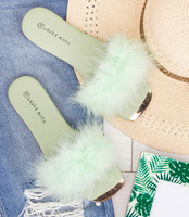 Klapki damskie Laura Mode F-17 Zielone