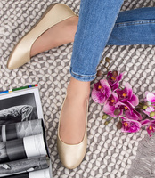 Balerinki damskie Abloom JZ-1082 Złote 