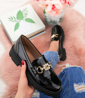 Mokasyny damskie Miss Laura W-215 Czarne