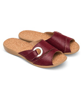 Klapki damskie Befado 265D021 Bordowe