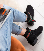 Botki damskie N/M 6119 Czarne