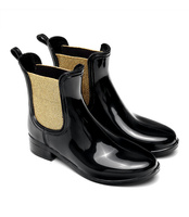 Kalosze damskie N/M Czarno - Złote