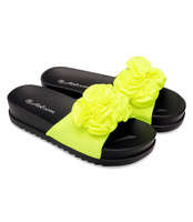 Klapki damskie Abloom SY649 Żółte Neon
