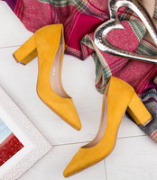 Czółenka damskie Abloom A120 Żółte