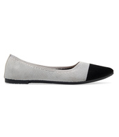 Balerinki damskie Skotnicki P-3-0565 Szaro-Czarne