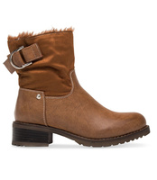 Botki damskie Foreverfolie F2805 Brązowe