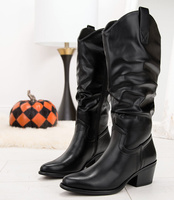 Kowbojki damskie Abloom CH19102 Czarne