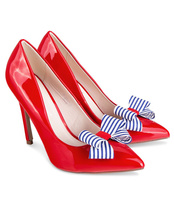 Klipsy do butów w Biało-Niebieskie paski M