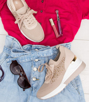 Buty sportowe damskie N/M HQ258 Beżowe