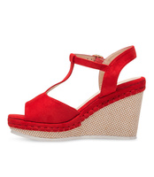 Sandałki damskie Ideal Shoes U-6290 Czerwone