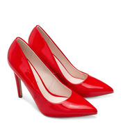 Czółenka damskie Ideal Shoes A-2927-2 Czerwone