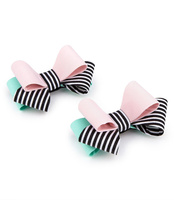 Klipsy do butów Różowo-Zielone L