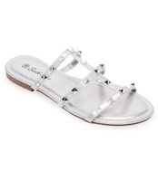 Klapki damskie Sixth Sens H57 Srebrne