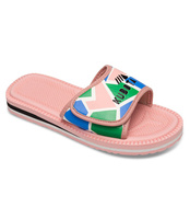 Klapki damskie Kubota Rzep Różowe 90s