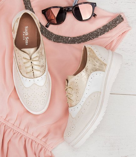 Półbuty damskie Sixth Sens 918-16 Beżowe