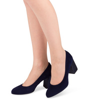 Czółenka damskie Laura Messi 1651 Granatowe