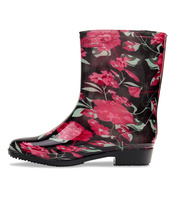 Kalosze damskie Lano ANX-01 Red 3 Flower