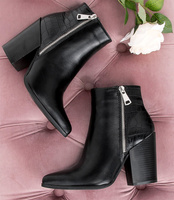 Botki damskie Sixth Sens C685 PU Czarne