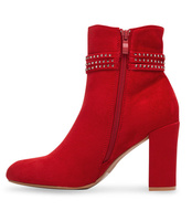 Botki damskie Abloom 58-580 Czerwone