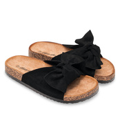 Klapki damskie z kokardą Bello Star S67 Czarne