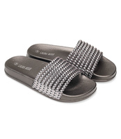 Klapki damskie Laura Mode LS-110 Grafitowe