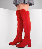 Kozaki damskie Foreverfolie H306 Czerwone