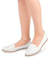 Balerinki damskie Miss Laura W-98 Białe
