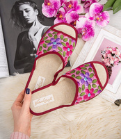 Kapcie damskie Natural Style NS-053 Bordowe