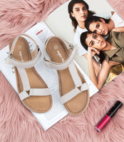 Sandałki damskie Super Mode 3403 Beżowe