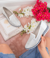 Półbuty damskie Skotnicki P-3-0598 Srebrne