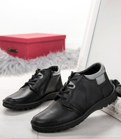 Trzewiki męskie Escott 1261 Czarno-Szare