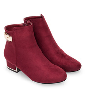Botki damskie Abloom F820 Bordowe
