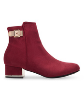 Botki damskie Abloom F820 Bordowe
