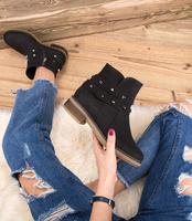 Botki damskie Pesco 18100 Czarne