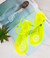 Sandałki damskie Ideal Shoes K-9185 Żółte