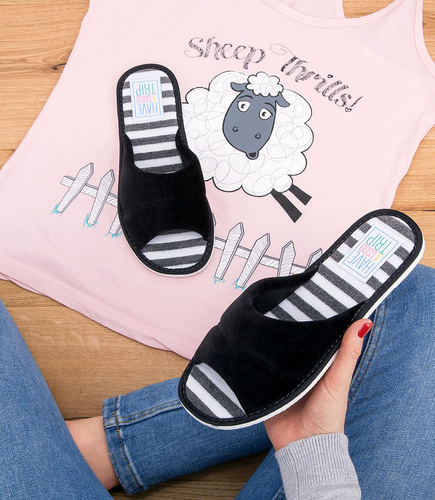 Kapcie damskie Natural Style NS-045 Czarne