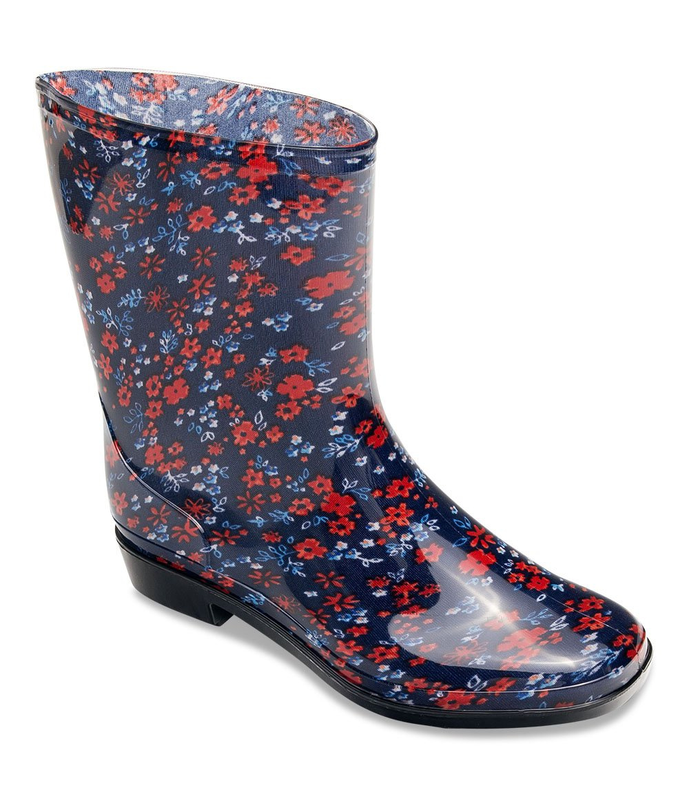 Kalosze damskie Lano ANX-01 Red 2 Flower