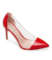 Czółenka damskie Bestelle B1639-47 Czerwone