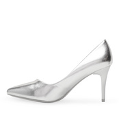 Czółenka damskie Ideal Shoes P-6344 Srebrne