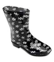 Kalosze damskie Lano ANX-01 Black 1 Flower