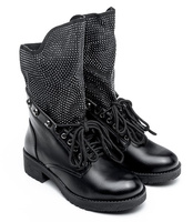 Botki damskie Ideal Shoes SU-2713 Czarne